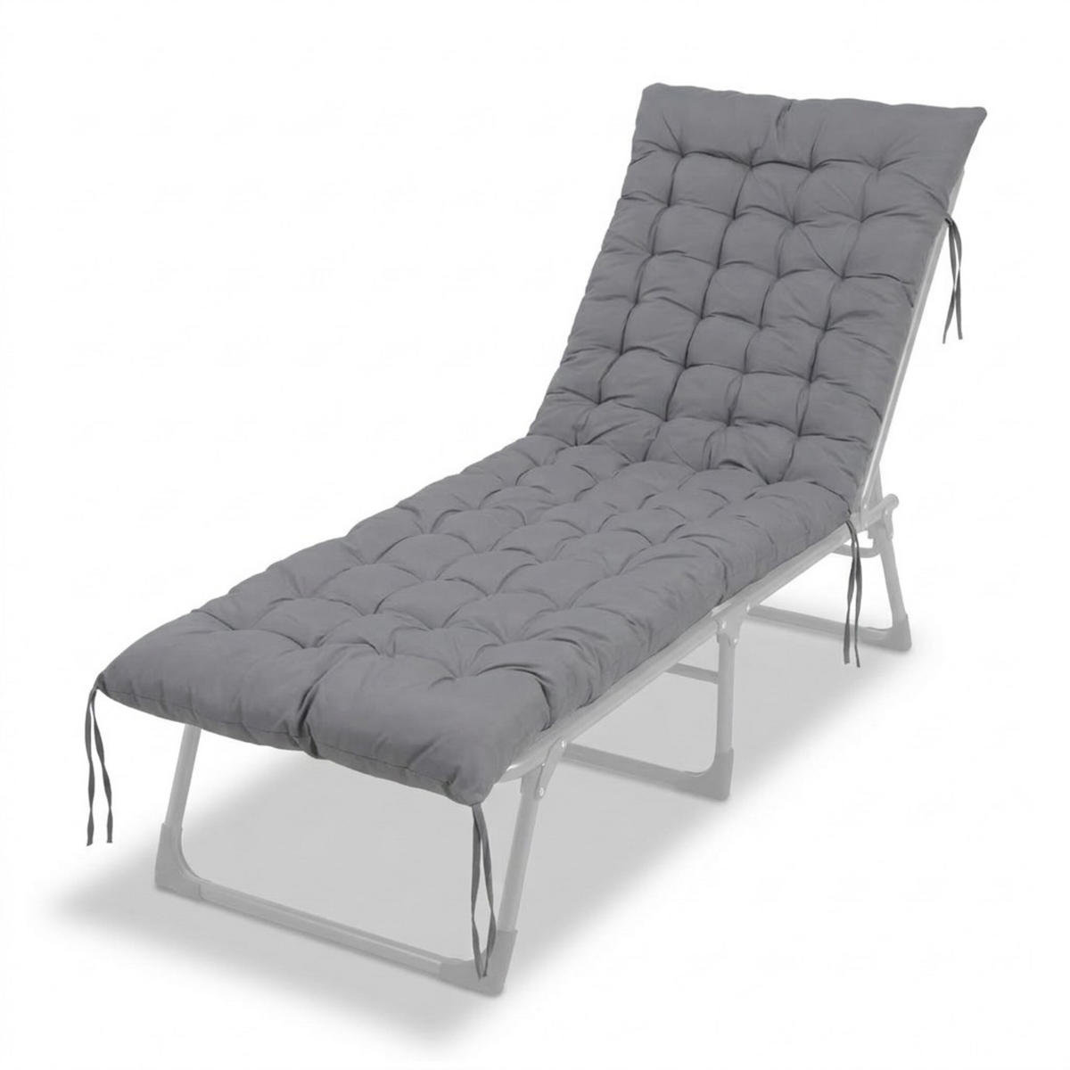 LAVIČKOVÝ sedák - sivá, textil/plast (70/8/190cm) - Relaxdays