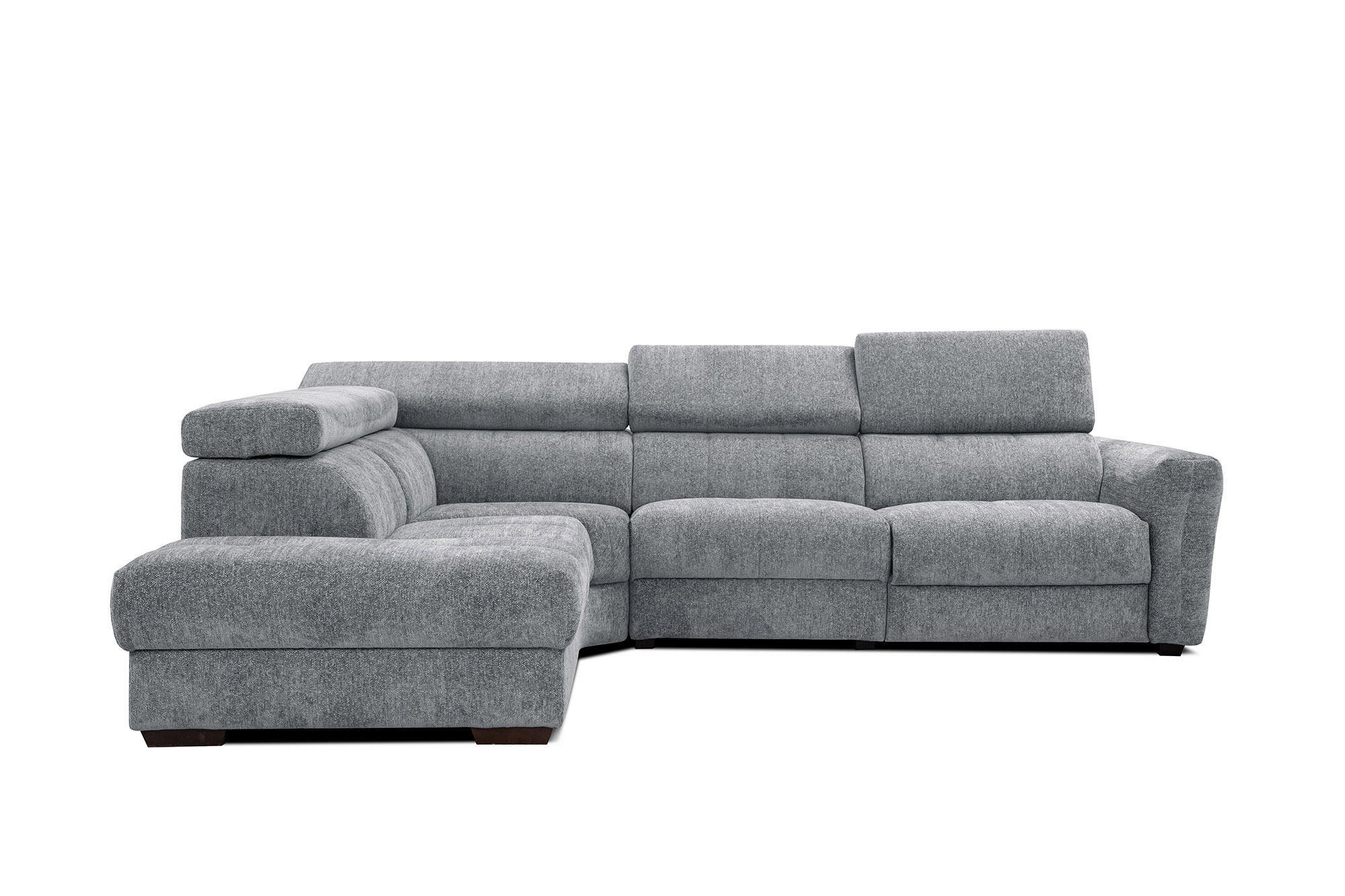 ECKSOFA CALVERA 5-Sitzer mit 1 Relaxfunktion, grau - Grau, Holzwerkstoff/Textil (239/298cm) - Courtois Laville