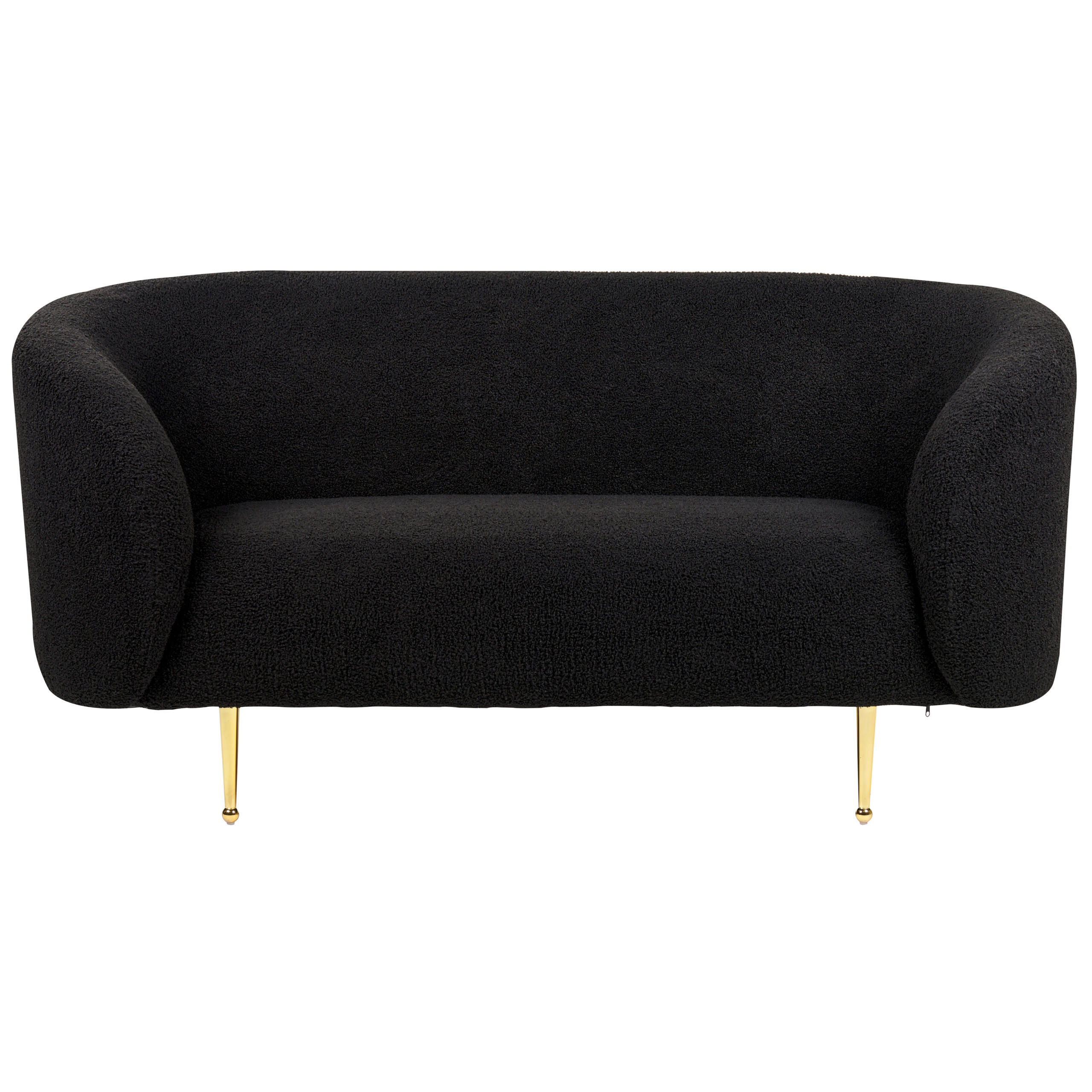 2-SITZER-SOFA Polyester Schwarz Loen - Schwarz, Textil (155/79/70cm) - Beliani