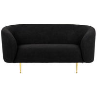 2-SITZER-SOFA Polyester Schwarz Loen - Schwarz, Textil (155/79/70cm) - Beliani