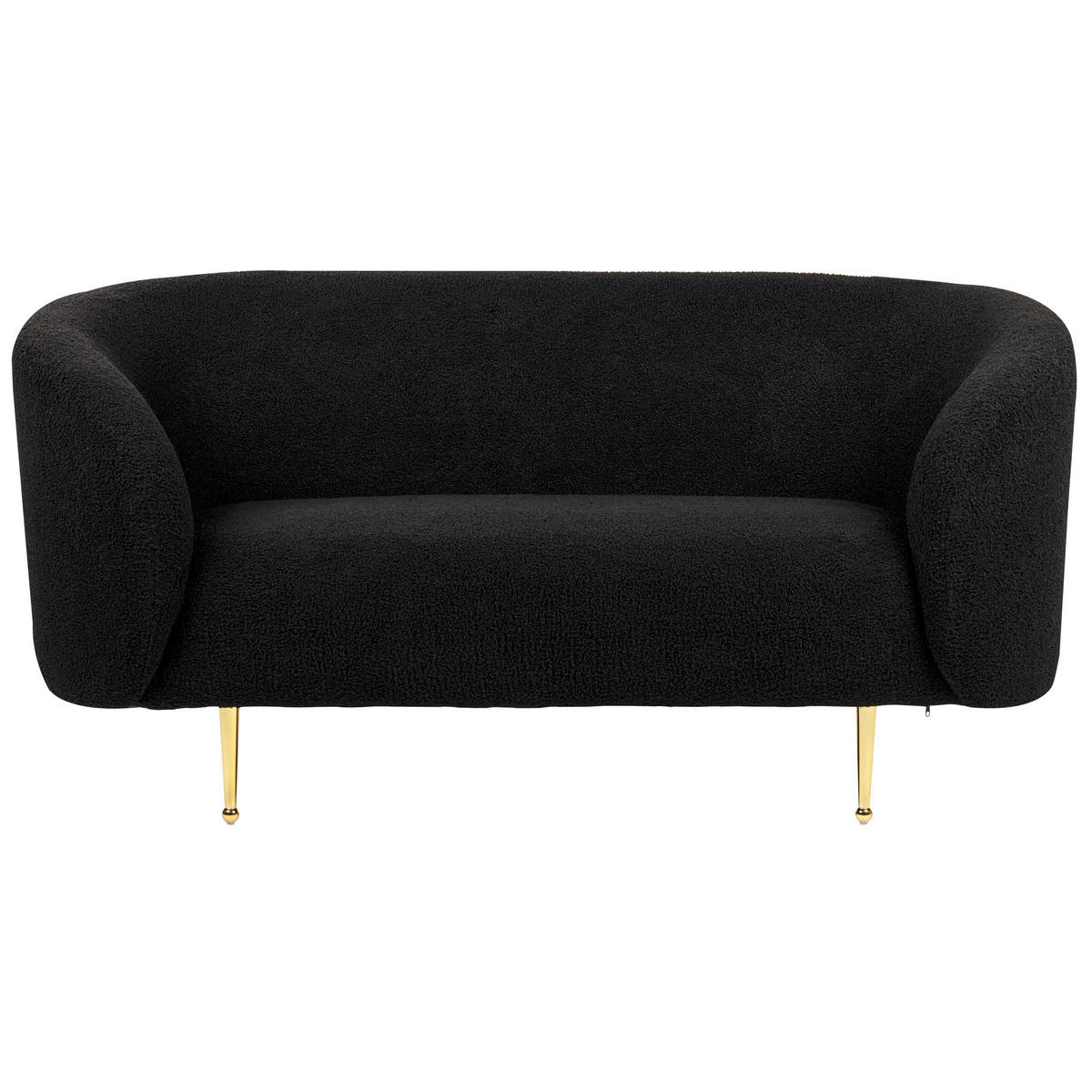 2-SITZER-SOFA Polyester Schwarz Loen - Schwarz, Textil (155/79/70cm) - Beliani