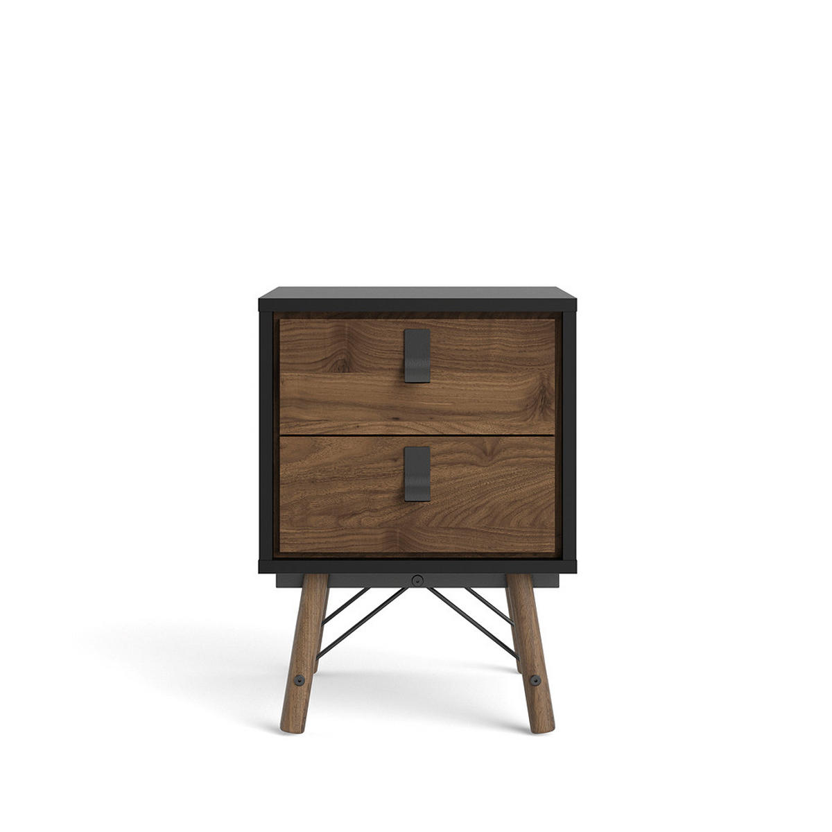 NACHTSCHRANK mattschwarz - Schwarz, Holzwerkstoff (43/60/40cm) - ebuy24