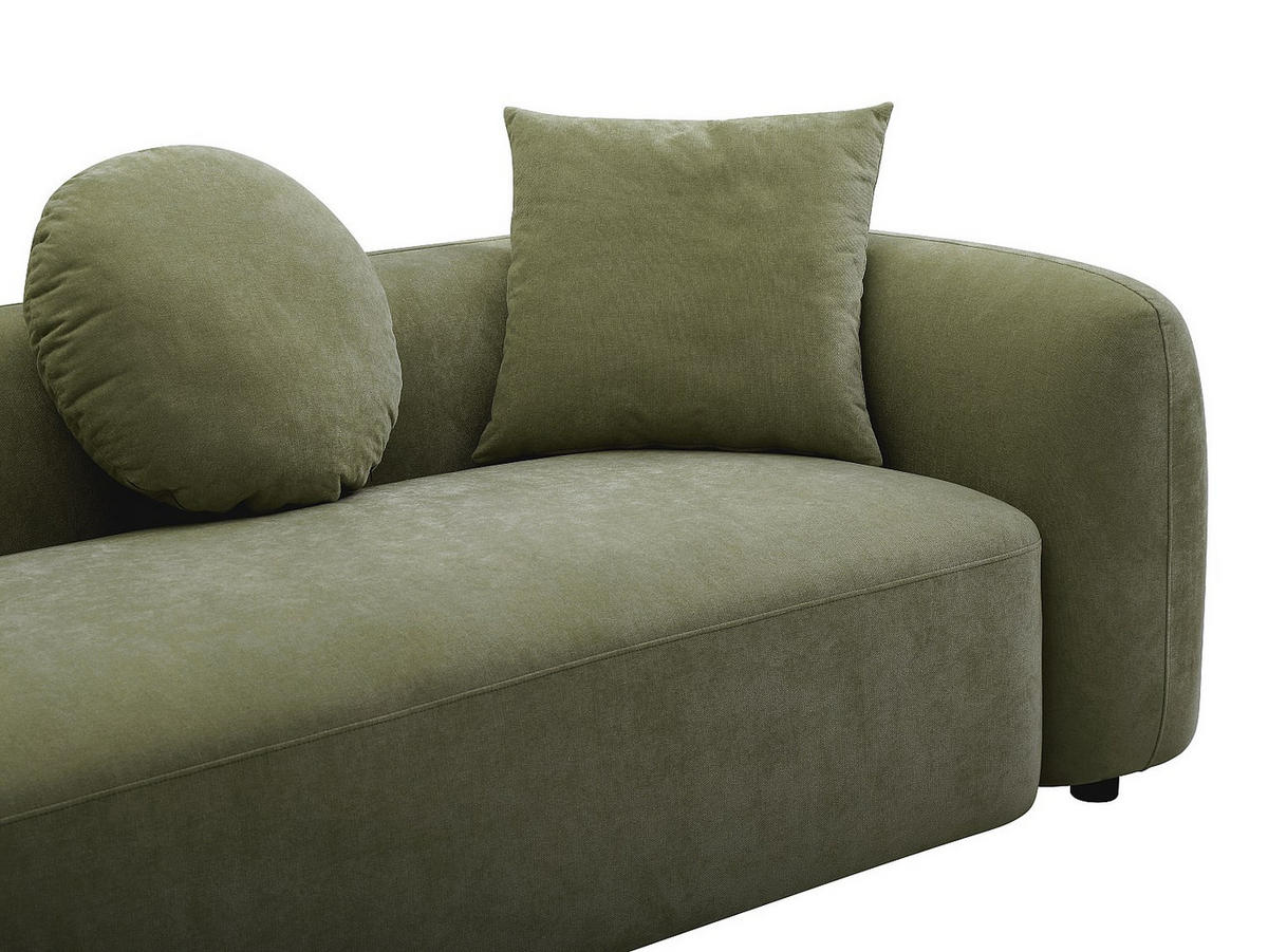 SOFA - 3 Personen - stoff - grün Oxila - Grün, Kunststoff/Textil (229/65/97cm) - Vente-Unique