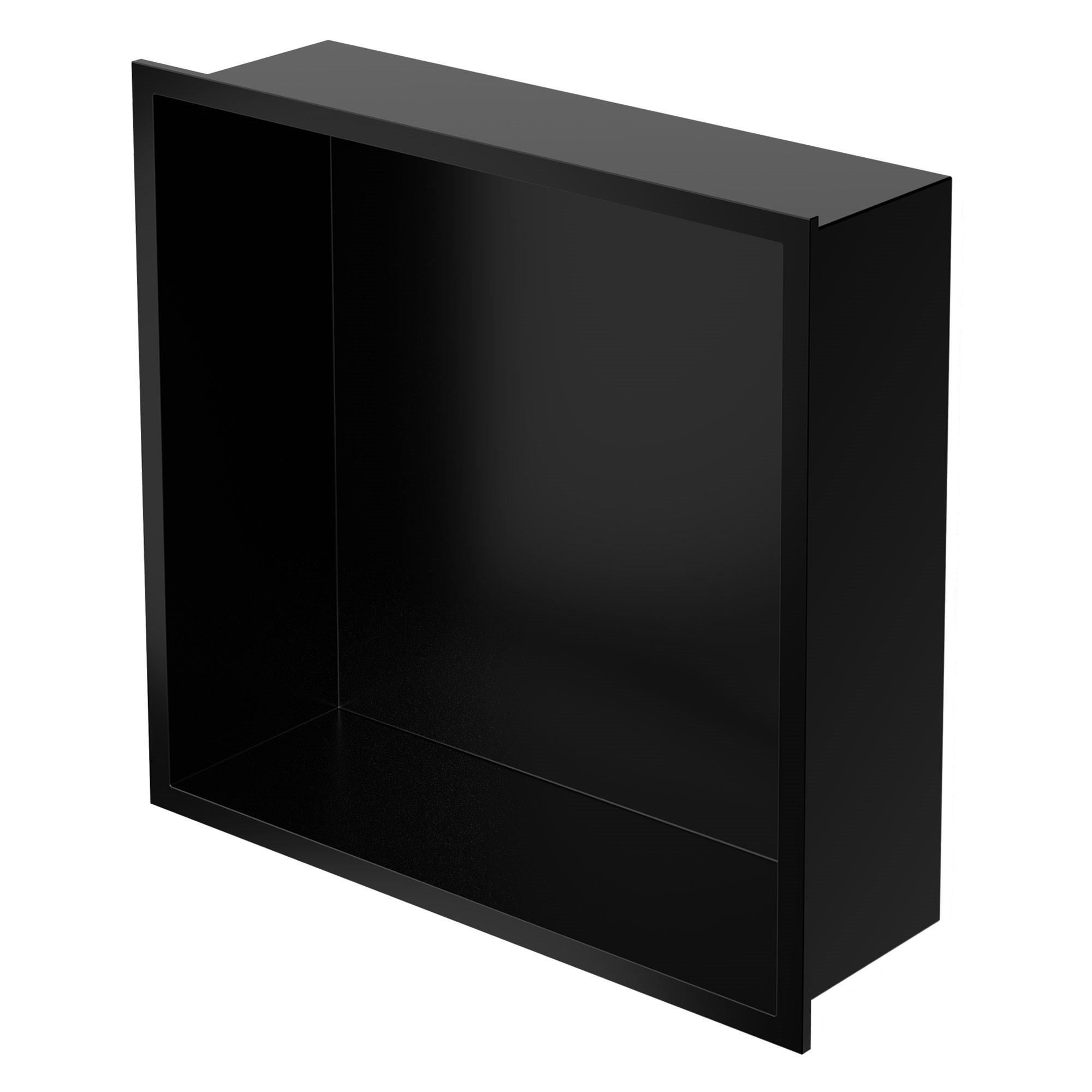 DUSCHNISCHE Schwarz 30/30 cm - Schwarz, Metall (32/10/32cm) - LuxeBath