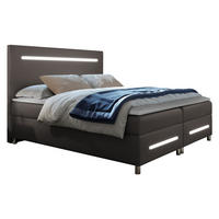 BOXBETT Enter LED - Grau, Holz (160/200cm) - MIRJAN24