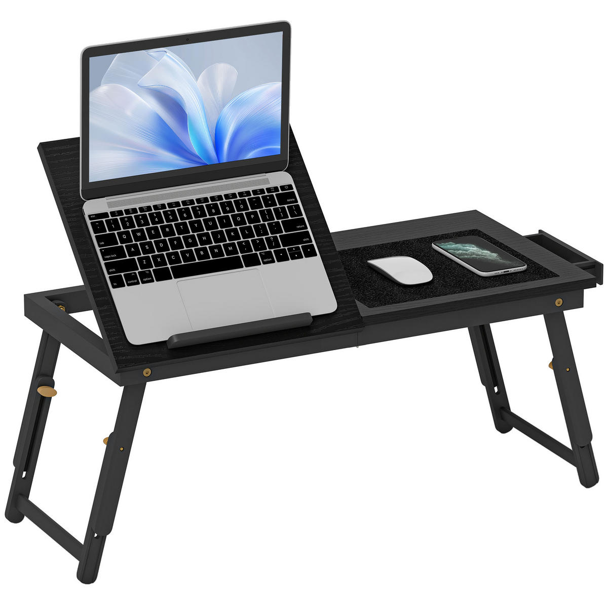 LAPTOPTISCH DE-16717 Schwarz - Schwarz, Metall (83.5/33/34cm) - ComfortXL