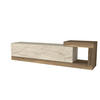 MOEBEL17 TV Lowboard 150 cm – Modernes Lowboard TV Schrank – TV Board Wohnzimmer – Fernsehtisch – TV Möbel Sideboard Modern – Modell Bliss - Beige/Braun, Holzwerkstoff (150/37/30cm) - moebel17