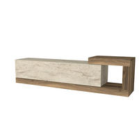 MOEBEL17 TV Lowboard 150 cm – Modernes Lowboard TV Schrank – TV Board Wohnzimmer – Fernsehtisch – TV Möbel Sideboard Modern – Modell Bliss - Beige/Braun, Holzwerkstoff (150/37/30cm) - moebel17