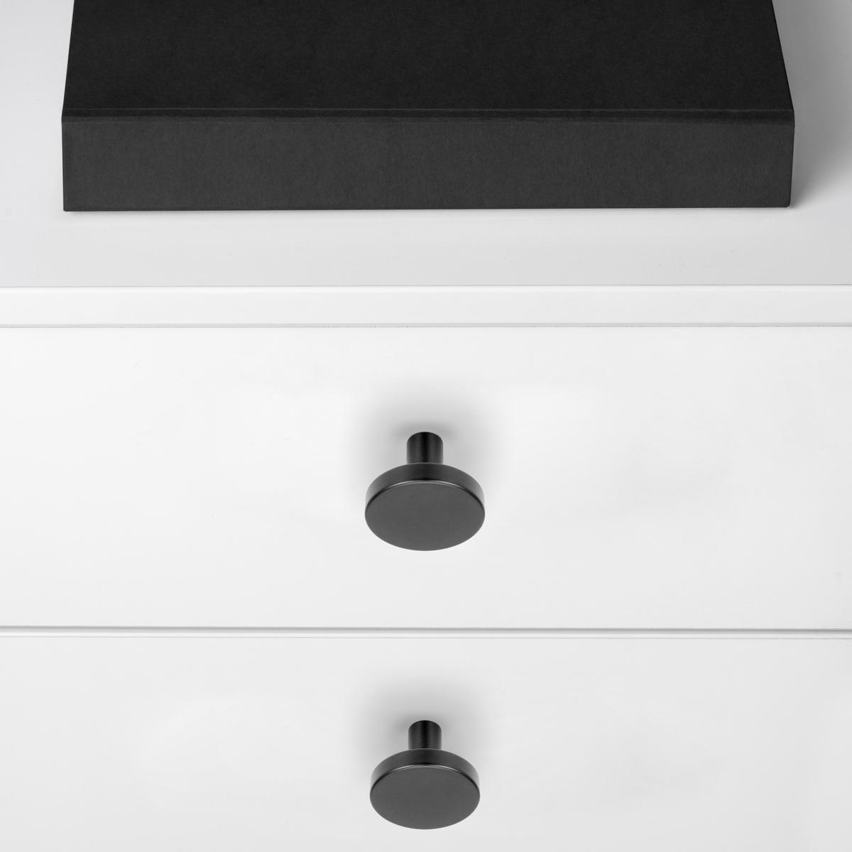 MÖBELKNÖPFE Cancún, Durchmesser 28.5mm, Zamak, Schwarz lackiert 10er-set - Schwarz, Kunststoff (12/3/18cm) - EMUCA