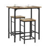 BARTISCH + 2 x BARHOCKER - Braun, Holzwerkstoff/Metall (80/88/50cm) - SoBuy