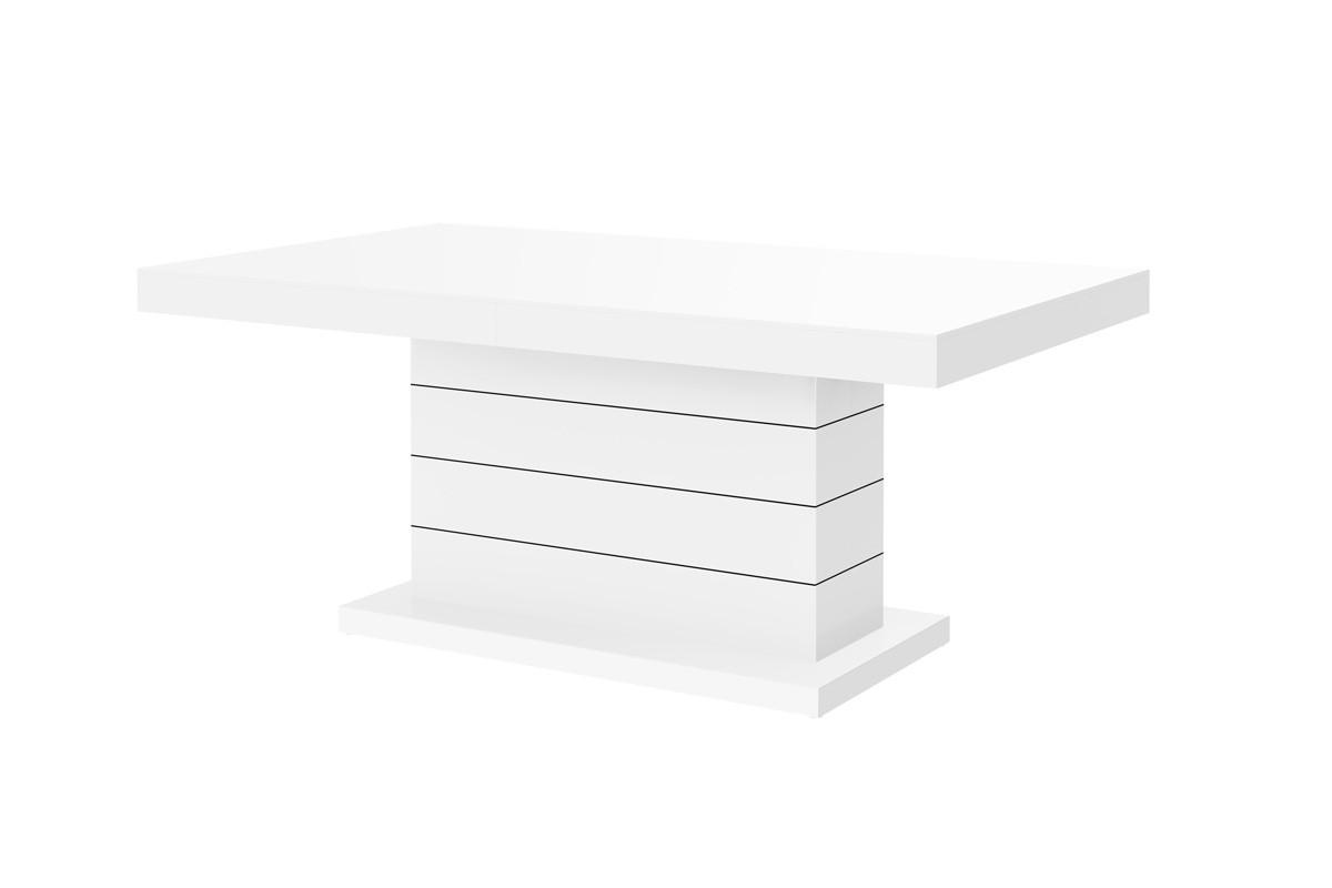 COUCHTISCH rechteckig Weiß Hochglanz auziehbar höhenverstellbar 120/70/50 cm - Weiß Hochglanz, Holzwerkstoff (70/120/50cm)