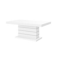 COUCHTISCH rechteckig Weiß Hochglanz auziehbar höhenverstellbar 120/70/50 cm - Weiß Hochglanz, Holzwerkstoff (70/120/50cm)