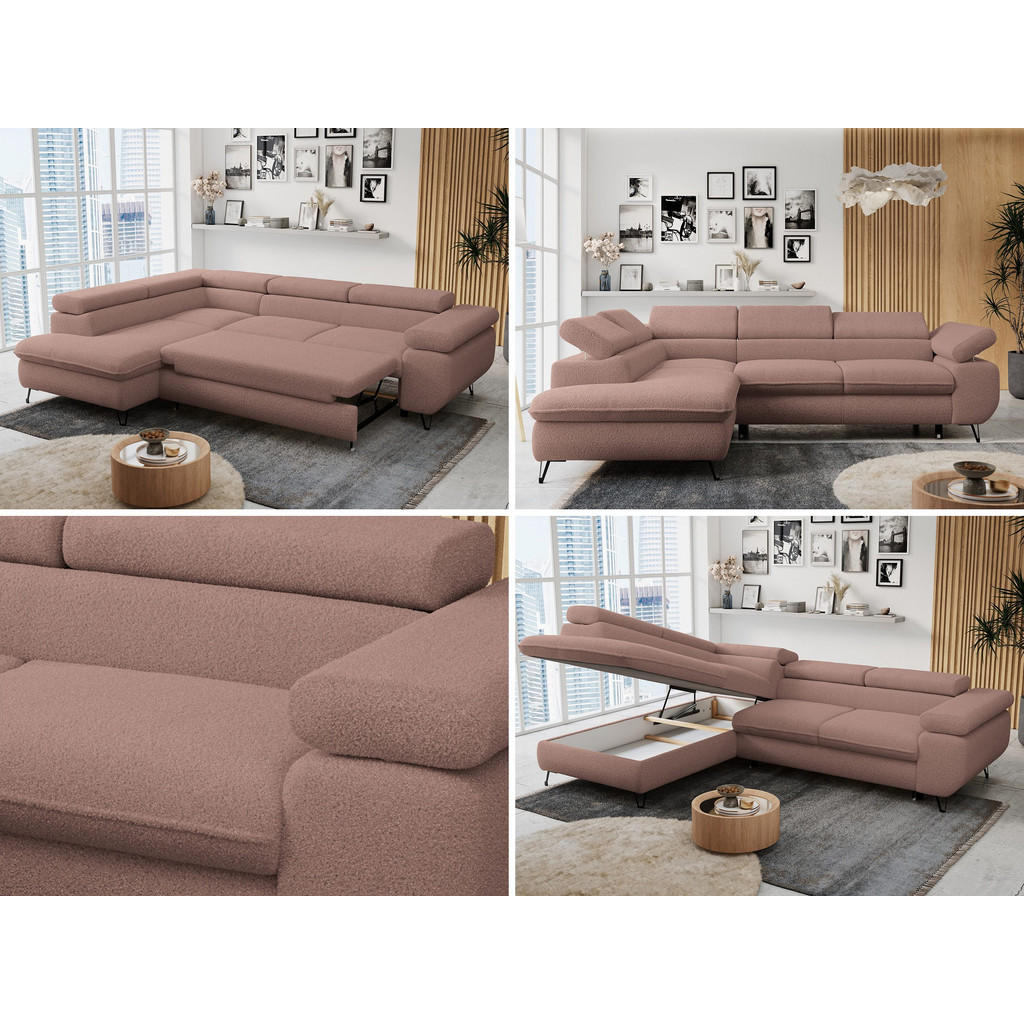 Thumbnail - MKS Ecksofa, Rosa, Textil, 3-Sitzer, L-Form,L-Form, 273x208 cm, Oeko-Tex®, Wohnzimmer, Sofas & Couches, Wohnlandschaften...
