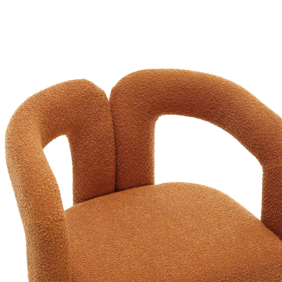 DREHSTUHL 360°Drehsessel Loungesessel mit Polsterung,Boucle,Orange - Orange, Textil (67/74/55cm) - LVHOM