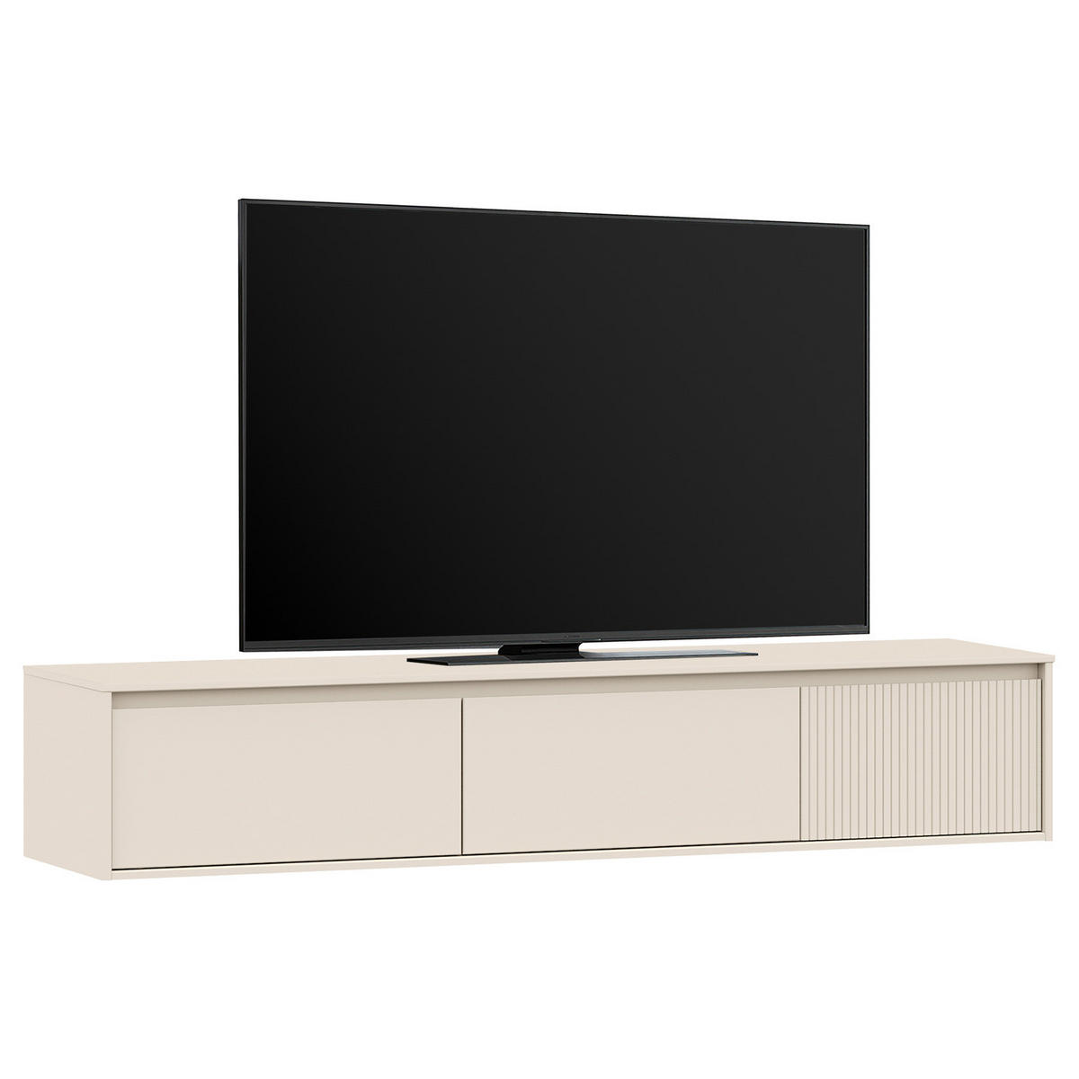 MASSIVES HÄNGE-LOWBOARD - Pinie / Kaschmir - Braun, Holz (180/34/42cm) - home24