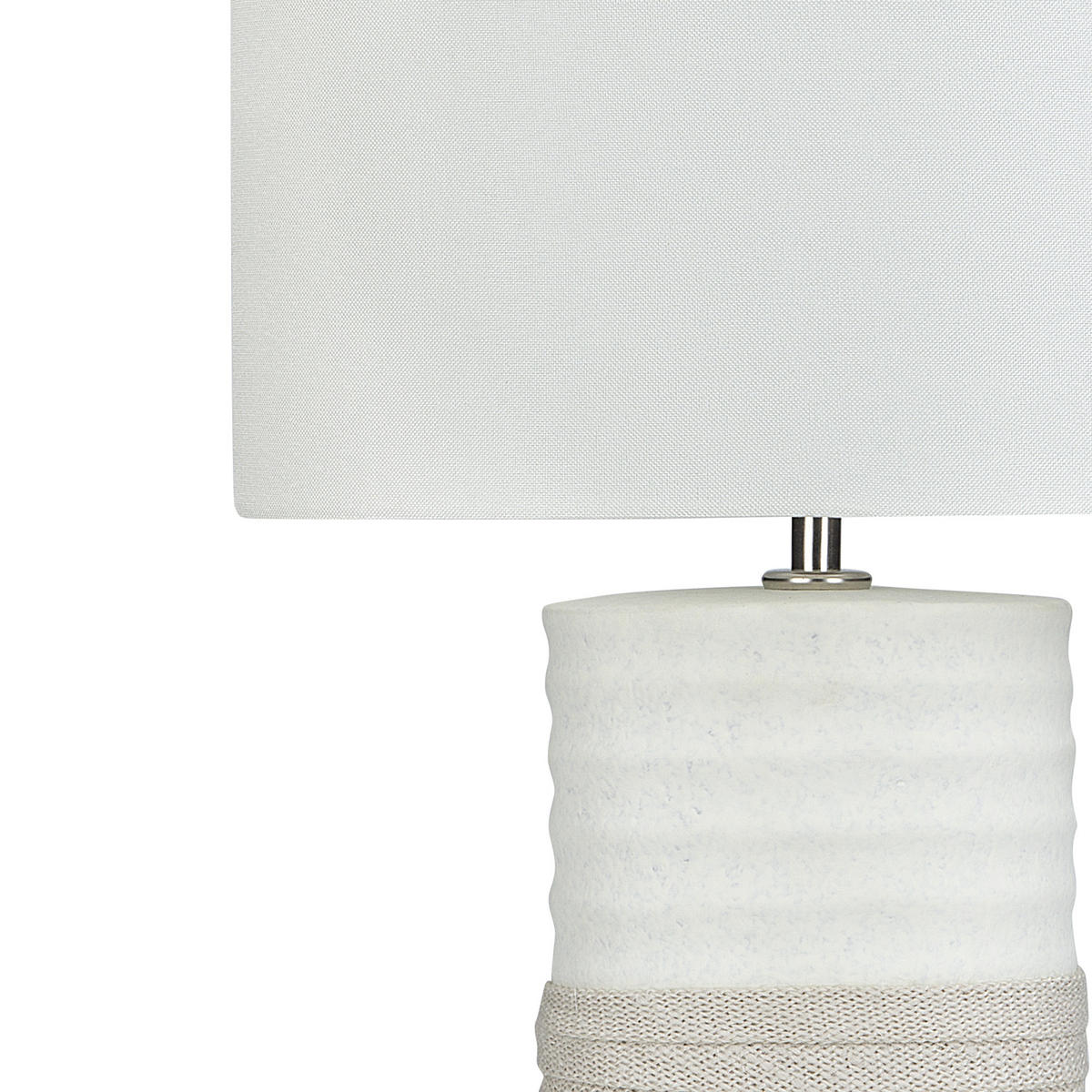 TISCHLAMPE Navia 30/30/50 cm - Weiß, Keramik (30/30/50cm) - Beliani