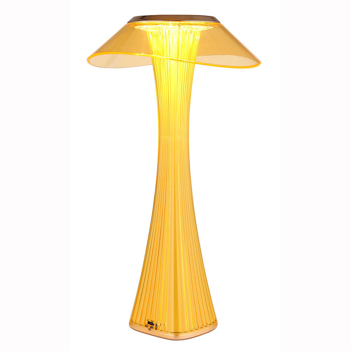 LED TISCHLEUCHTE Ambra Gold - Goldfarben, Kunststoff (15.1/15.1/27.4cm) - Globo Lighting