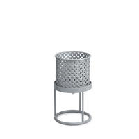 BLUMENTOPF Swen Grau 12 cm Metall - Grau, Metall (22/12cm) - Mondex