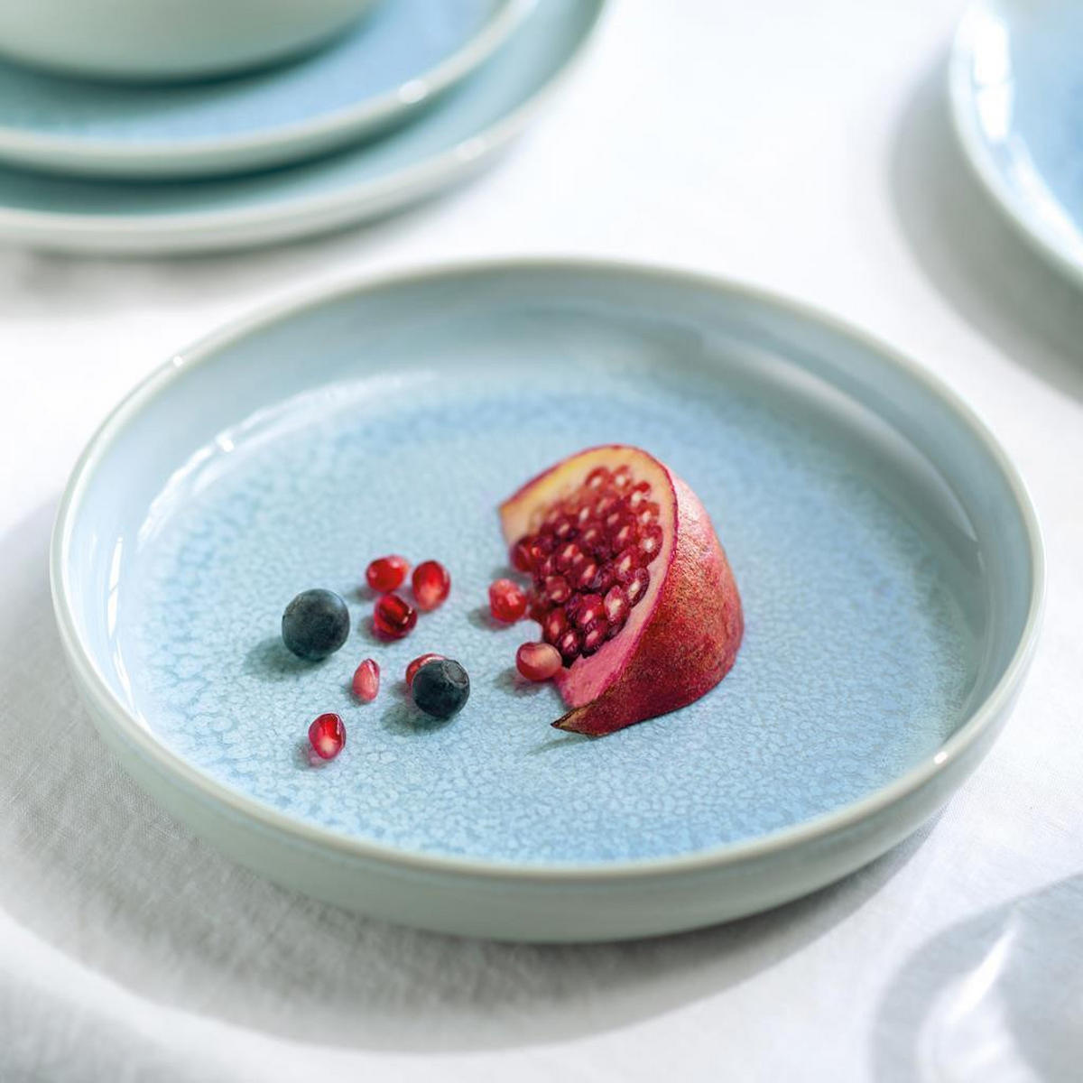 SUPPENTELLER Crafted Blueberry ø 21,9 cm 6er Set - Türkis, Keramik (21.9cm) - like.Villeroy & Boch