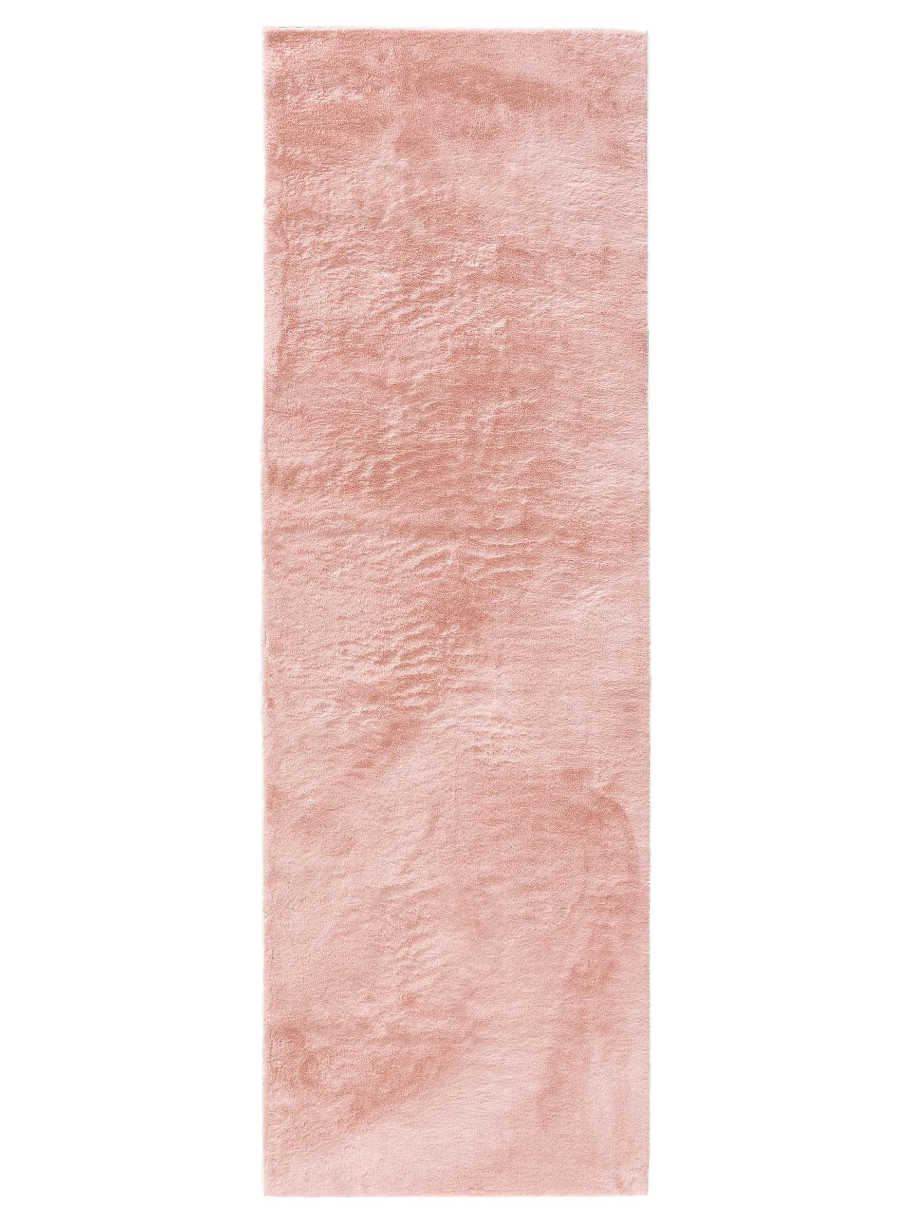 benuta UMĚLÉ kožíškové koberce Furry Růžová 80x250 cm