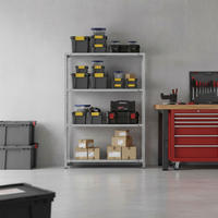 SCHRAUBREGAL PANDA MID | HxBxT 150x110x30cm | 4 Fachböden | Fachlast 75kg | Verzinkt - Silberfarben, Metall (110/150/30cm) - PROREGAL