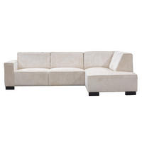 3,5-SITZER-ECKSOFA mit Ecke auf der rechten Seite aus Stoff, beige - Beige, Textil (274/205cm) - Giga Meubel