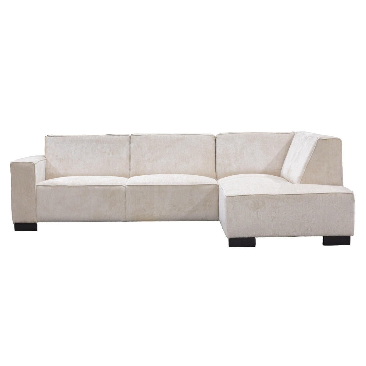 3,5-SITZER-ECKSOFA mit Ecke auf der rechten Seite aus Stoff, beige - Beige, Textil (274/205cm) - Giga Meubel