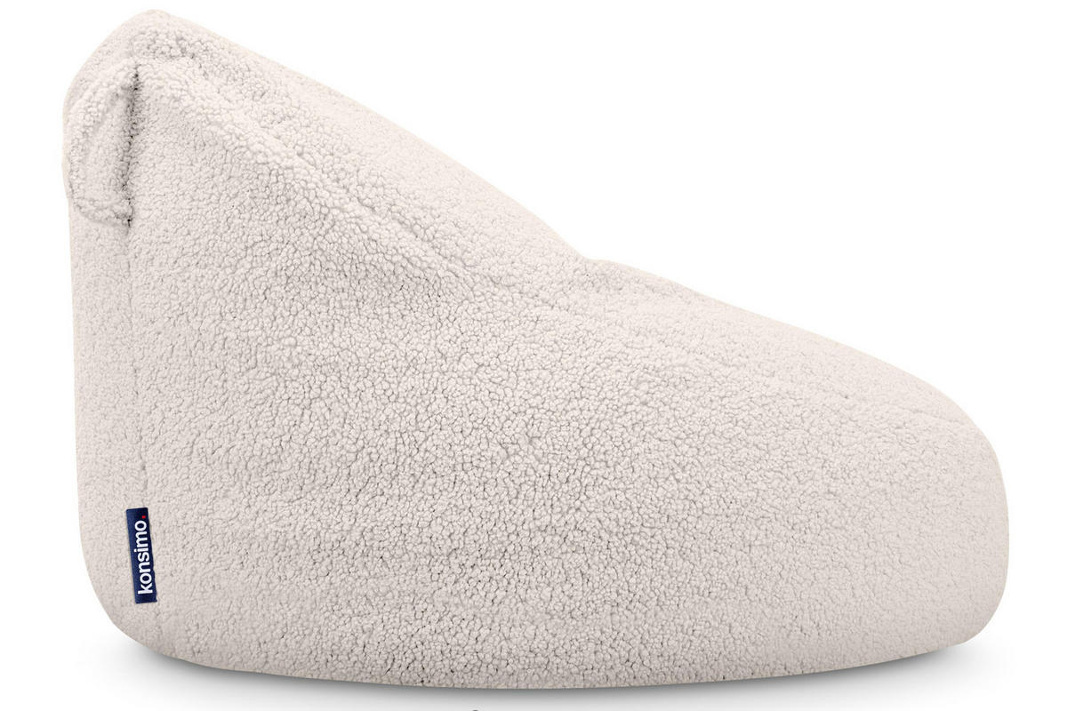 SITZSACK COSMO aus Bouclé, Ecru - Ecru, Textil (85/80/85cm) - KONSIMO®