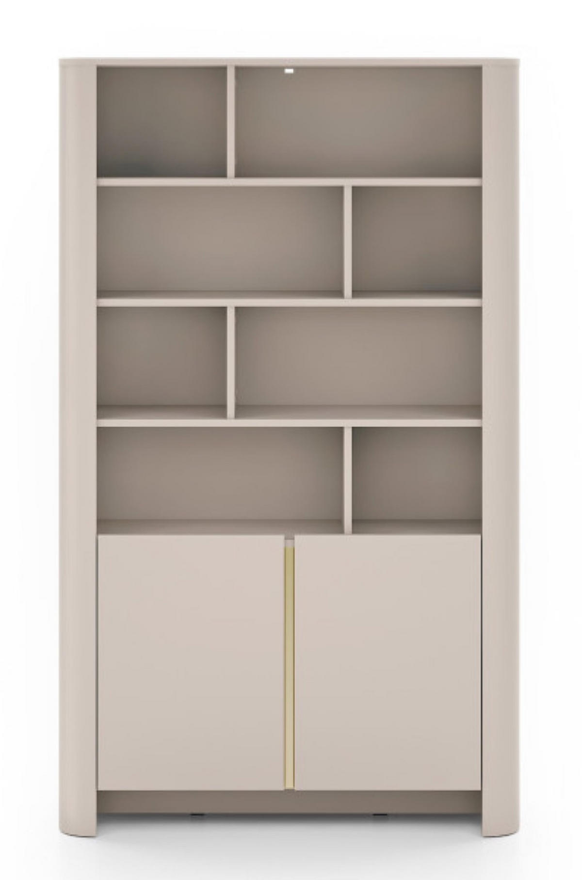 BÜCHERREGAL Kaschmir BALI Gerundete Formen Mit Regalen - Ecru, Holzwerkstoff (103/160/39cm) - Sepro Meble