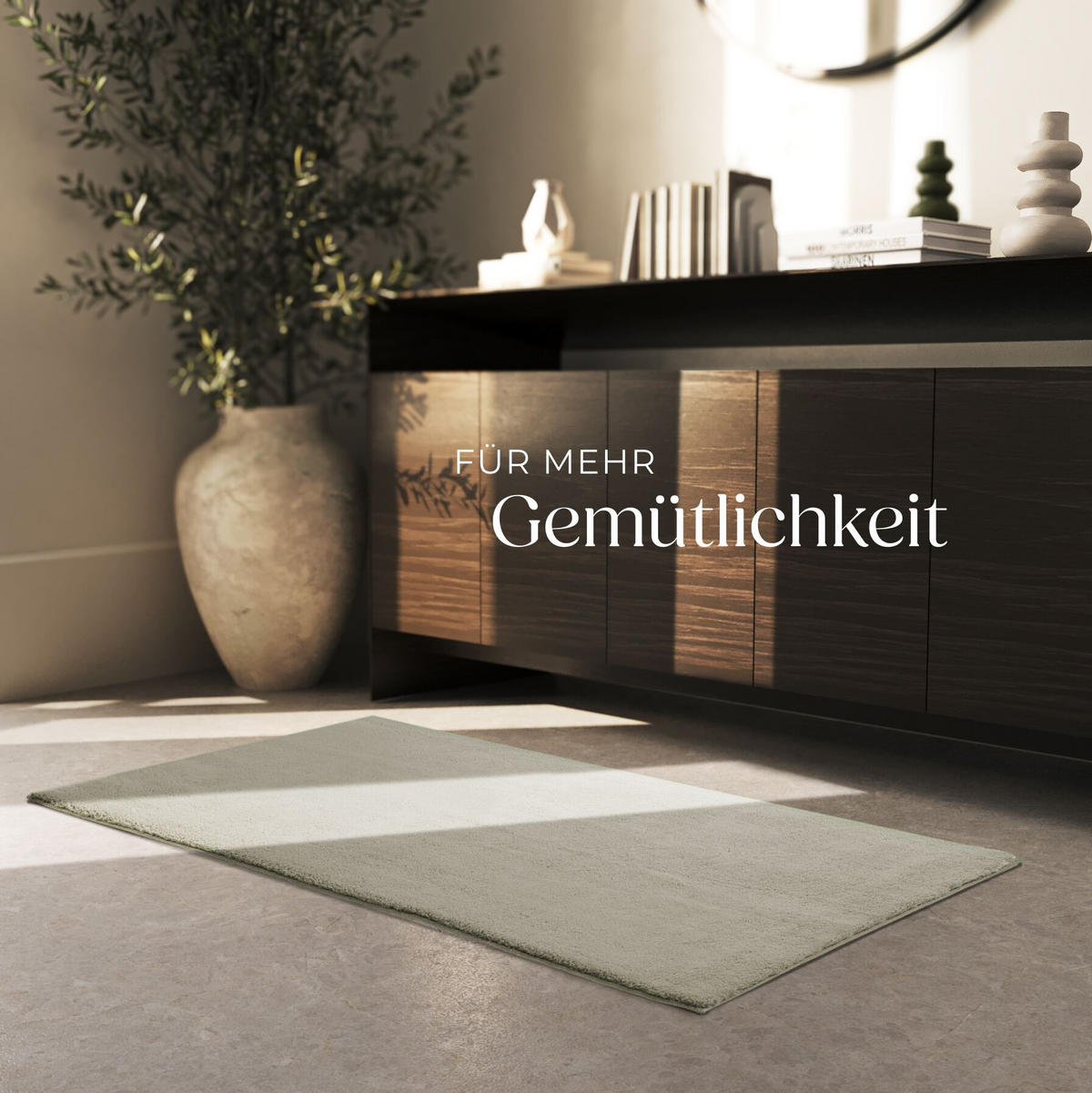 KURZFLORTEPPICH Soft Zone, rutschfeste Unterseite, Sand - Sandfarben, Textil (150/80cm) - tectake