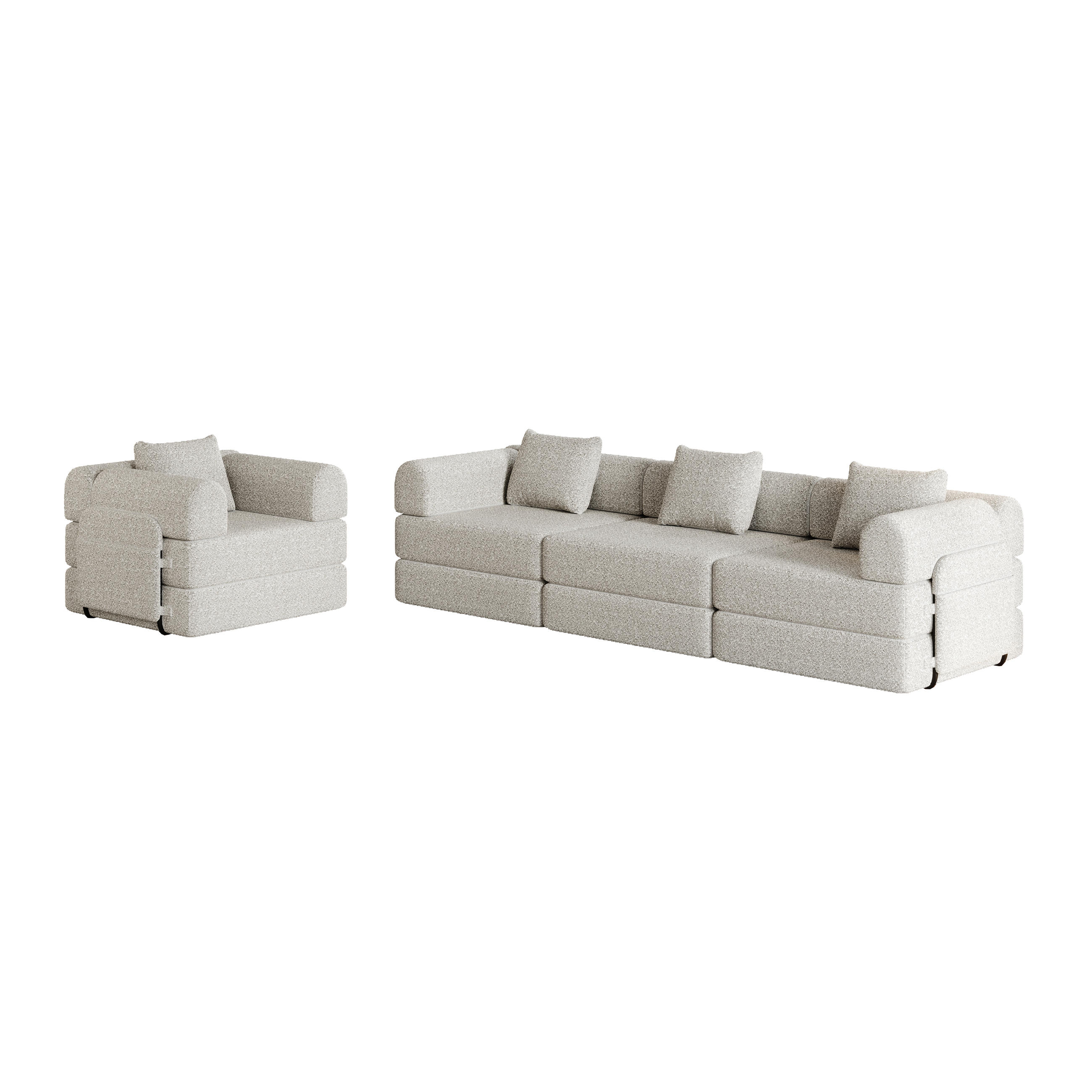 SCHLAFSOFA 2-in-1 aus Chenille, mit Armlehnen-Staufach, 91,4/183,8/69,8 cm, Beige - Beige, Textil (91.4/69.8/183.8cm) - Redom