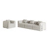SCHLAFSOFA 2-in-1 aus Chenille, mit Armlehnen-Staufach, 91,4/183,8/69,8 cm, Beige - Beige, Textil (91.4/69.8/183.8cm) - Redom