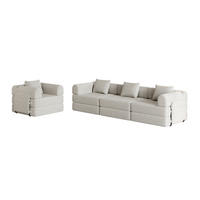 SCHLAFSOFA 2-in-1 aus Chenille, mit Armlehnen-Staufach, 91,4/183,8/69,8 cm, Beige - Beige, Textil (91.4/69.8/183.8cm) - Redom