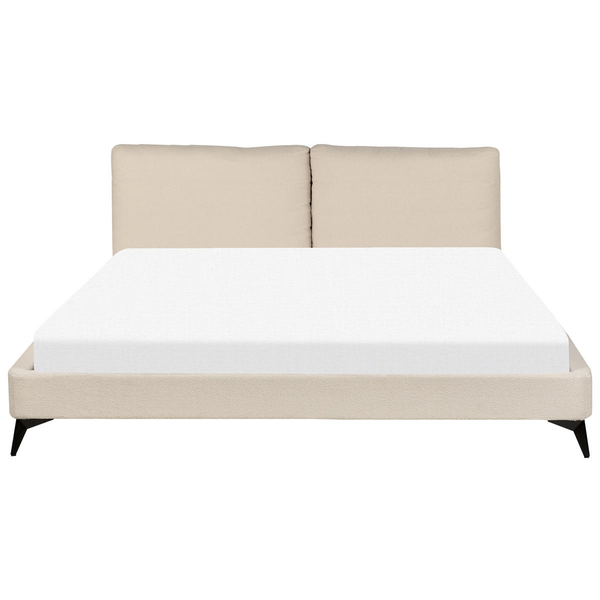 POLSTERBETT 180/200 cm Helles Beige Melle - Beige, Textil (180/200cm) - Beliani