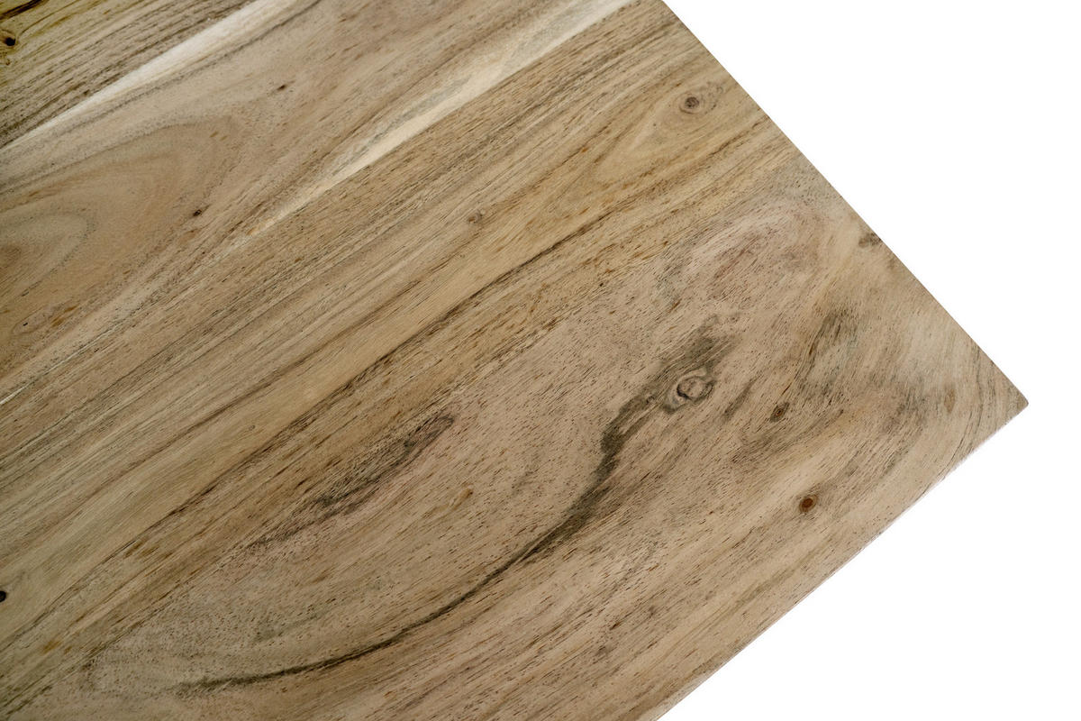 ESSTISCH RIO - Beige/Schwarz, Holz/Metall (80/80/77cm) - SAM