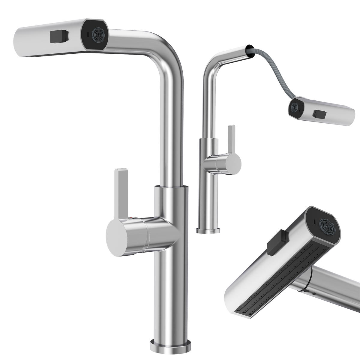 KÜCHENBATTERIE Giro - Chromfarben, Metall (17/39/35cm) - Granitan