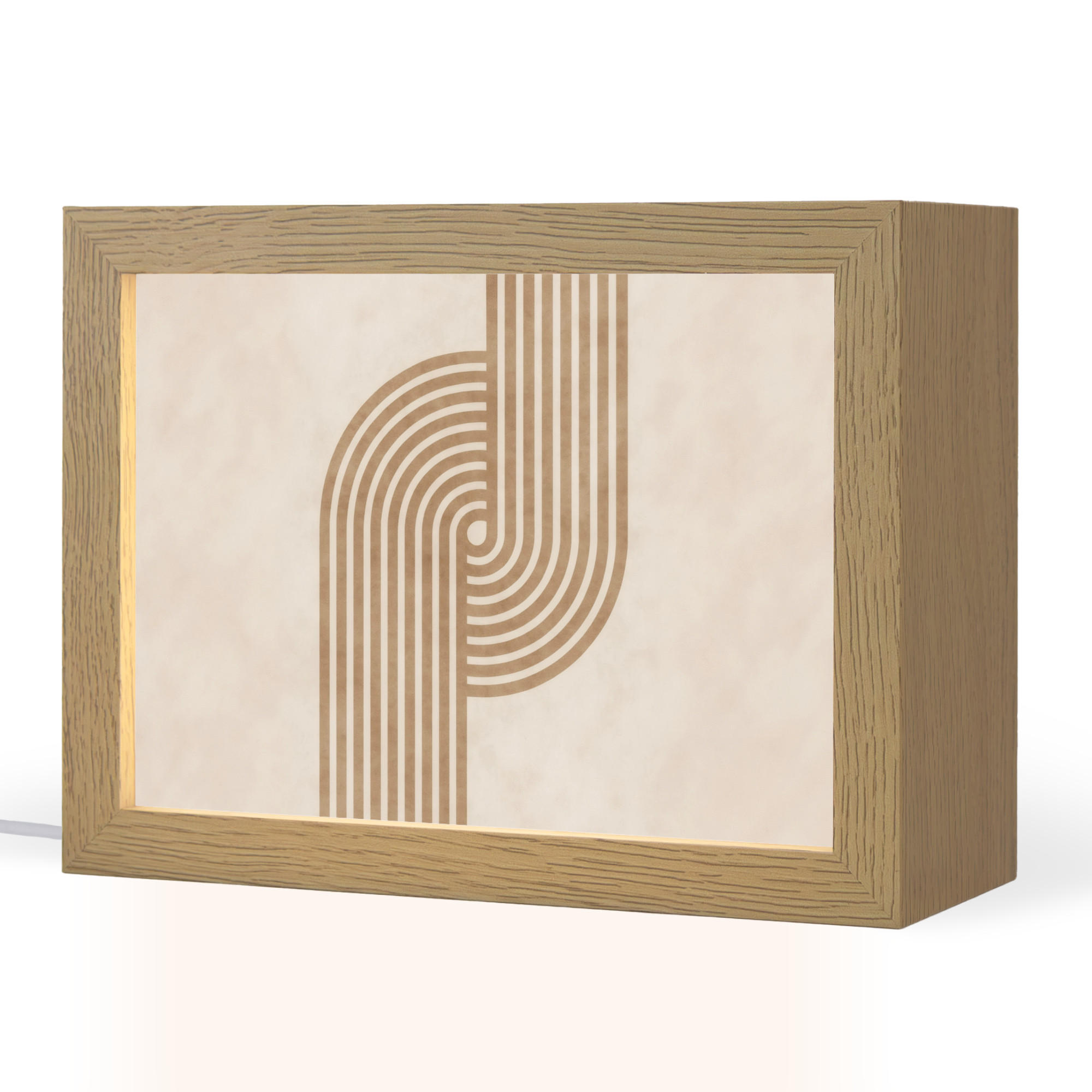 OnlyWow STOLNÍ LAMPA Symetrický ohyb - měděná barva 20x15 cm