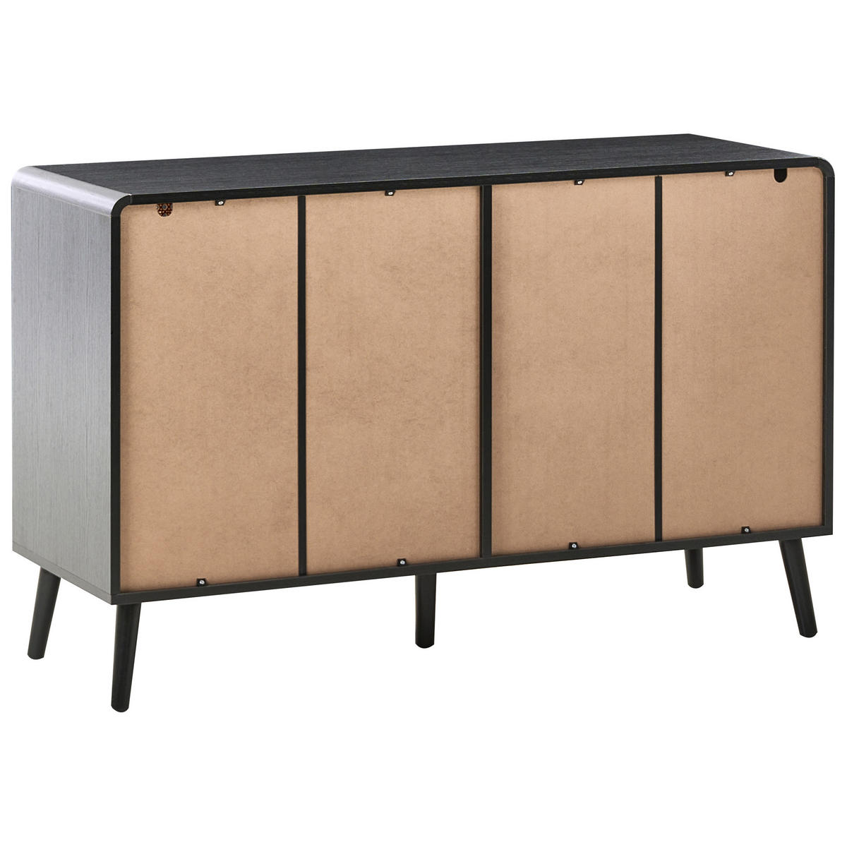 KOMODA s 6 zásuvkami Černá Moura - černá, kompozitní dřevo (120/74/40cm) - Beliani
