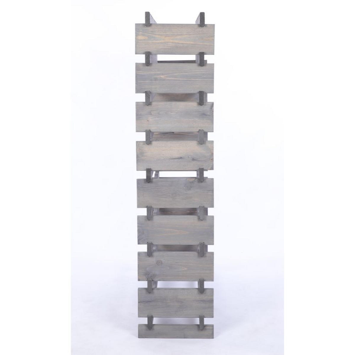 WEINREGAL VINOTECA FLEX PRO HxBxT 121x84x28cm 72 Flaschen auf 9 Ebenen Grau - Grau, Holz (84/121/28cm) - PROREGAL