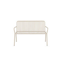 GARTENBANK beige - Beige, Metall (130/85/64cm) - ebuy24
