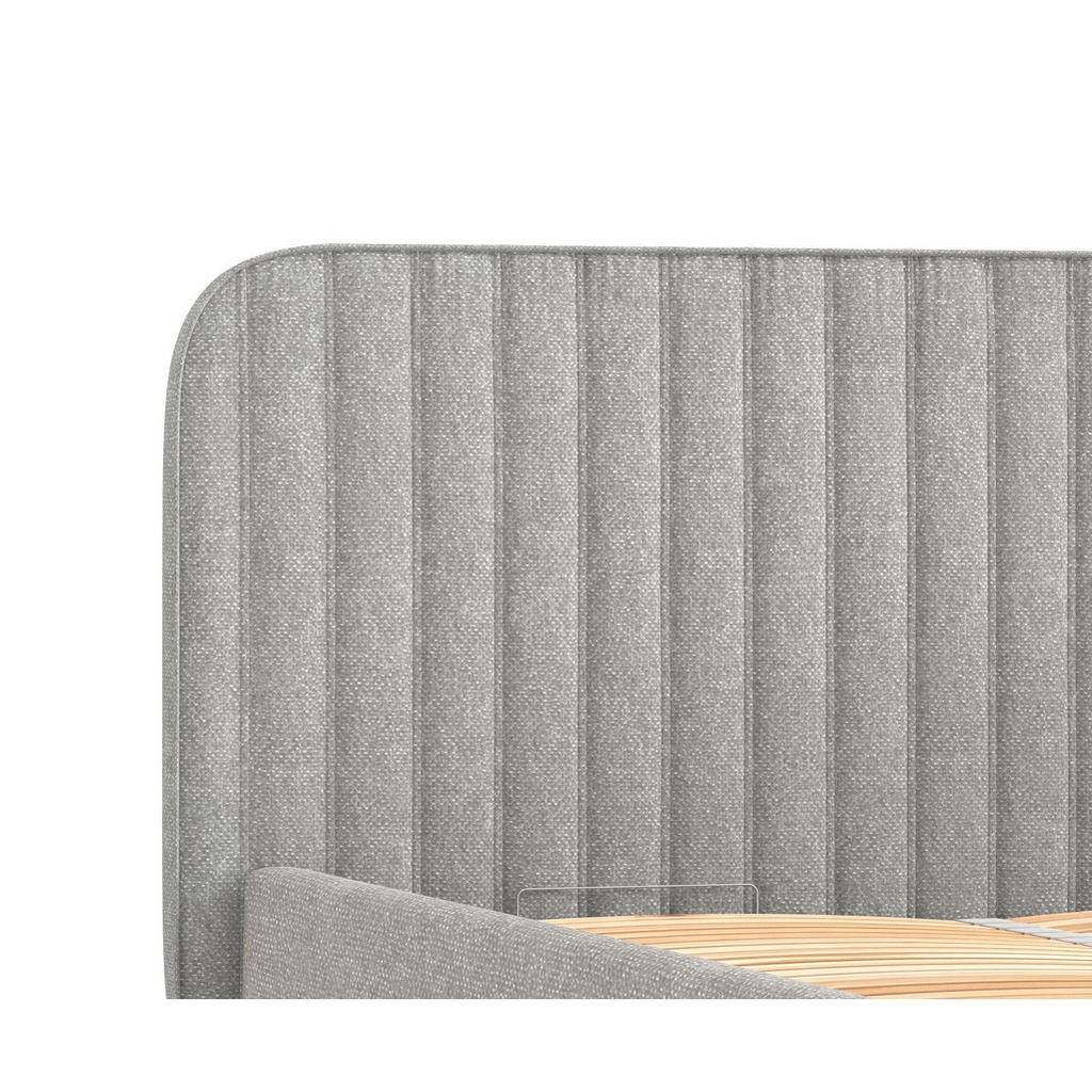Thumbnail - Maison de Reve Polsterbett, Hellgrau, Textil, Buche, Kiefer, 140x200 cm, Oeko-Tex® Standard 100, Reach, FSC 100%, Made i...
