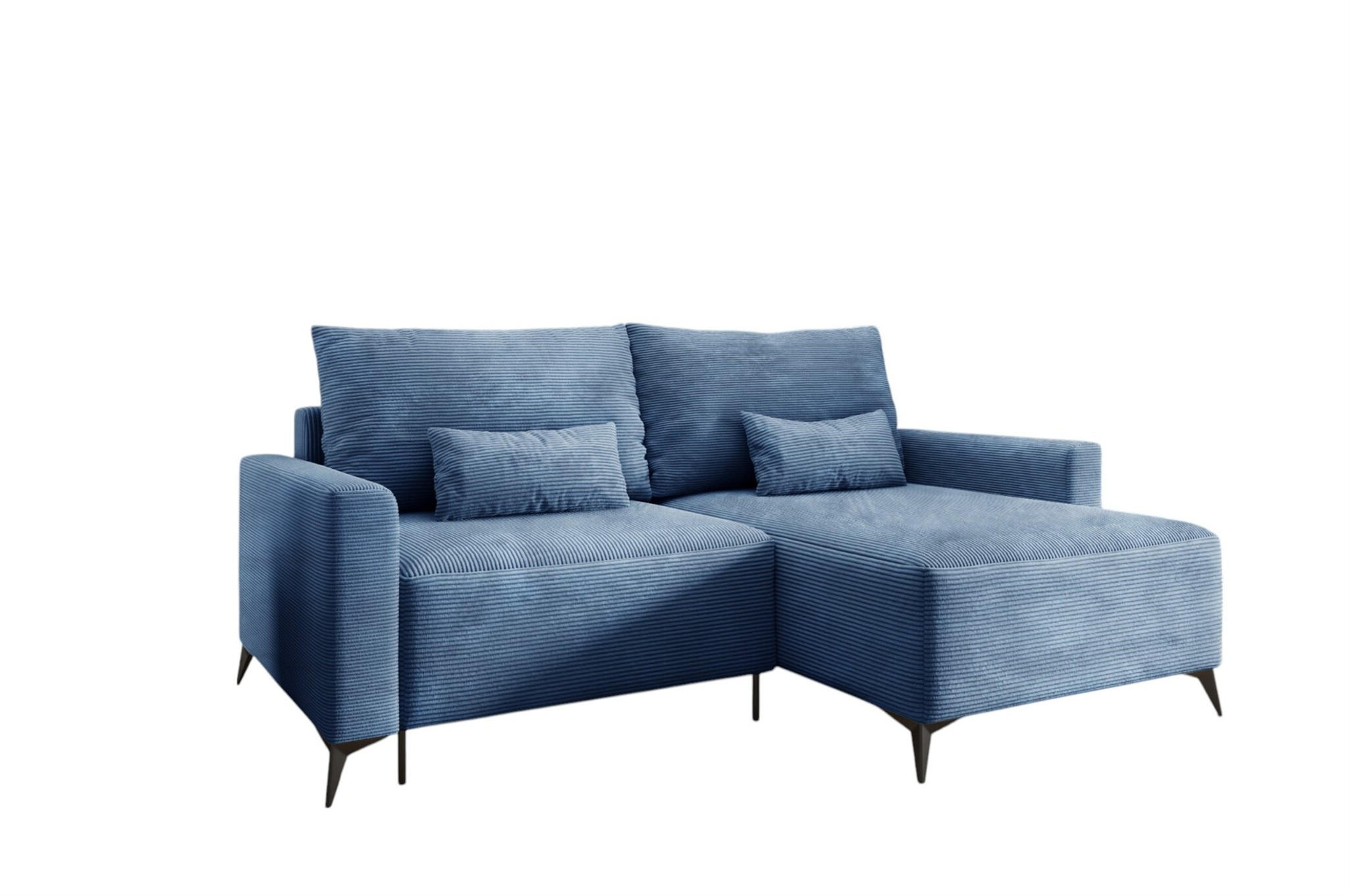 ECKSOFA Silves Mit Schlaffunktion - Blau, Holzwerkstoff/Textil (239/148cm) - Fun Möbel