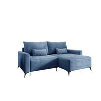 ECKSOFA Silves Mit Schlaffunktion - Blau, Holzwerkstoff/Textil (239/148cm) - Fun Möbel