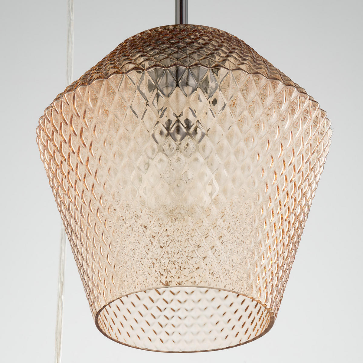 PENDELLEUCHTE - Eisen / Glas, 3-flammig - Beige/Grau, Glas (40/40/150cm) - home24