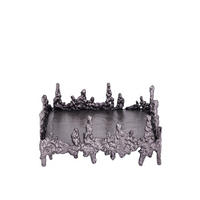 TABLETT Barrie Schwarz 27/27/12cm - Schwarz, Metall (27/12/27cm) - PTMD Collection