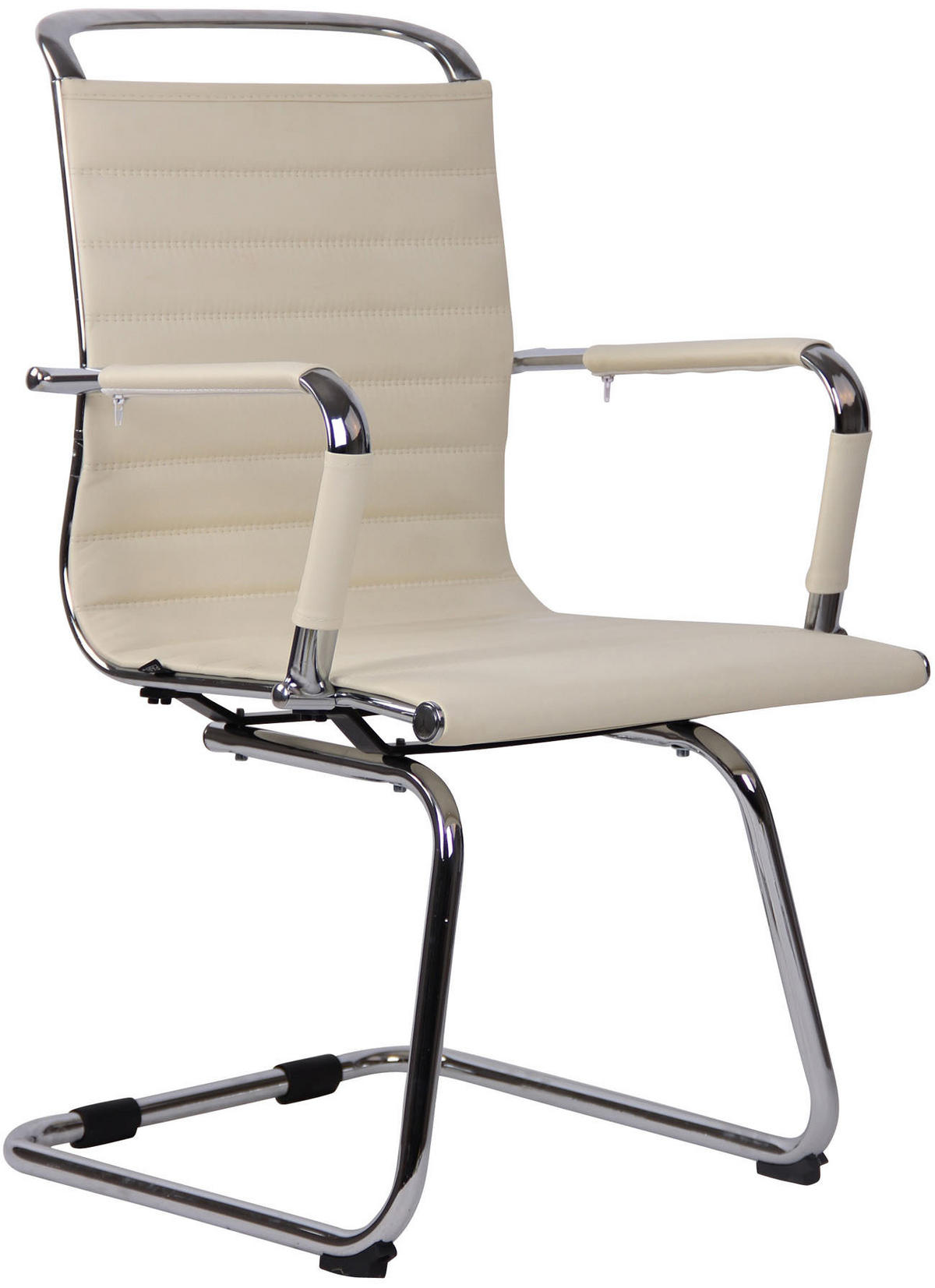 SCHWINGSTUHL Lederlook creme - Chromfarben/Creme, Textil/Metall (57/96/60cm) - CLP