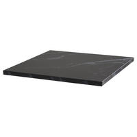 TISCHPLATTE quadratischer 60 cm, Schwarz - Schwarz, Holz/Holzwerkstoff (60/2/60cm) - Oviala