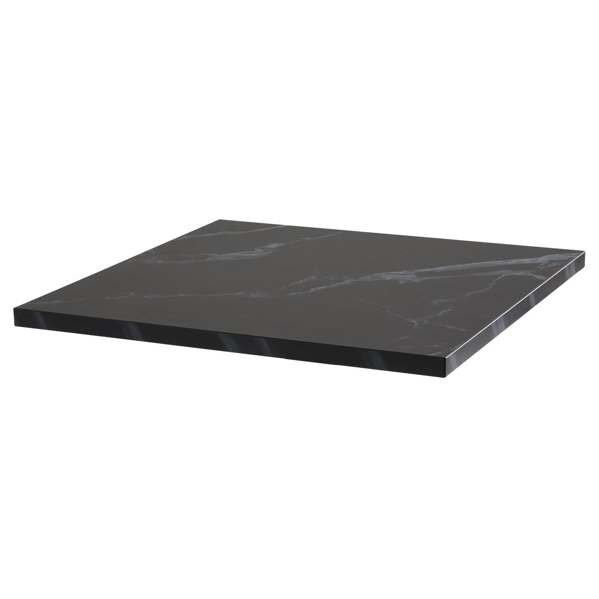 TISCHPLATTE quadratischer 60 cm, Schwarz - Schwarz, Holz/Holzwerkstoff (60/2/60cm) - Oviala