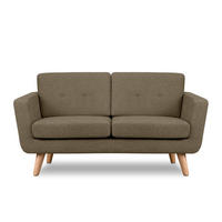 2-SITZER-SOFA TAGIO II mit Armlehnen, Kaffeebraun/Braun - Dunkelbraun, Textil (88/80/153cm) - KONSIMO®