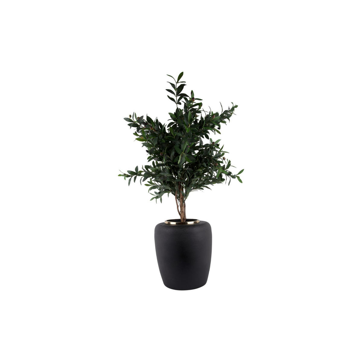 VASE Dex 33/33/35 cm - Schwarz, Metall (35cm) - Present Time